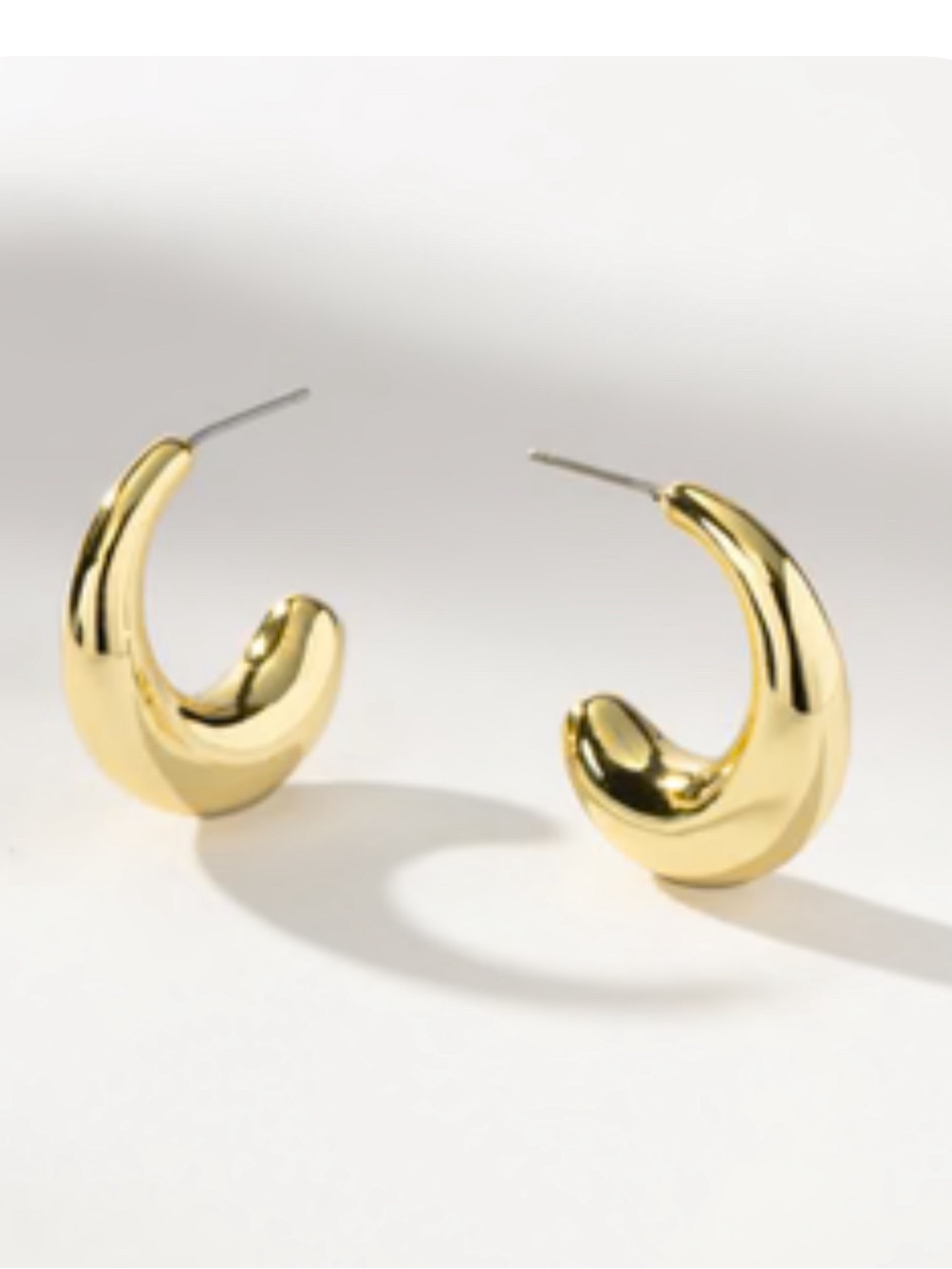 New- Uncommon James Dome Hoop Earrings Gold